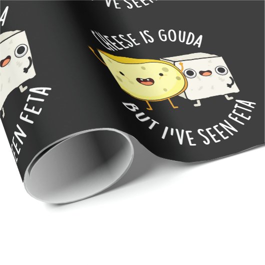 チーズはグーダだが、フードプリンおもしろいを見た ラッピングペーパー (ロールコーナー)