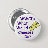 チーズは何をする？(ボタン) 缶バッジ (正面&裏面)