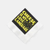 チーズは私の愛の言語である – Chesse Lovers 縁ありカクテルナプキン (角)