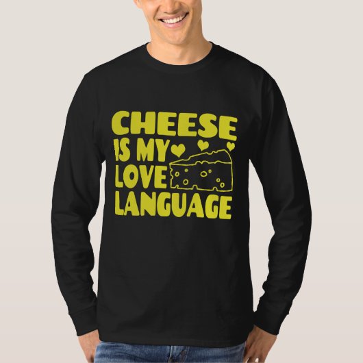 チーズは私の愛の言語である – Chesse Lovers Tシャツ (正面)