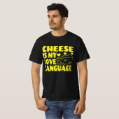チーズは私の愛の言語である – Chesse Lovers Tシャツ (正面フル)