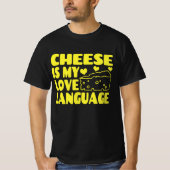 チーズは私の愛の言語である – Chesse Lovers Tシャツ (正面)