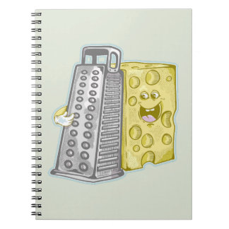 チーズをグレーター食べ物でグレーチングおもしろいする ノートブック