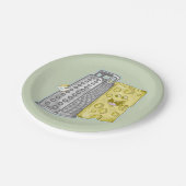 チーズをグレーター食べ物でグレーチングおもしろいする ペーパープレート (アングル)