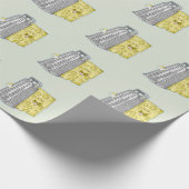 チーズをグレーター食べ物でグレーチングおもしろいする ラッピングペーパー (角)