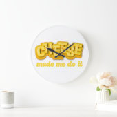 チーズを作った ラージ壁時計 (ホーム)