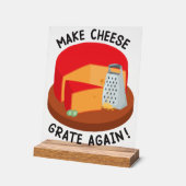 チーズを再び焼く アクリルサイン (傾斜)