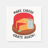 チーズを再び焼く スタンダードカクテルナプキン (正面)