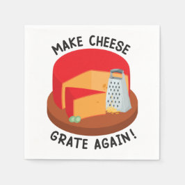 チーズを再び焼く スタンダードカクテルナプキン