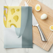 チーズを持つマウス キッチンタオル (四つ折り)