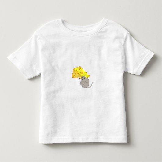 チーズを持つマウス トドラーTシャツ (正面)