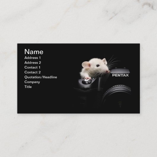 チーズを言って下さい! 名刺 (正面)