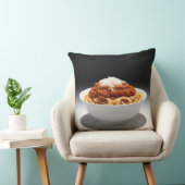 チーズを載せたスパゲッティ・ボローニャのボウル クッション (椅子)