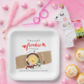 チーズィフォンデュフィエスタハートポットワインフォンデュパーティー ペーパープレート (パーティー)