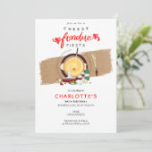 チーズィフォンデュフィエスタハートポットワインフォンデュパーティー 招待状 (スタンド正面)