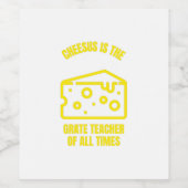 チーズイエズスは先生おもしろいチーズpu ワインラベル (シングルラベル)