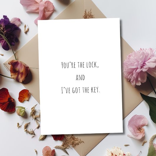 チーズイダーティロック&鍵おもしろいアダルトバレンタイン シーズンカード