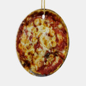 チーズエビ深い皿ピザのクリスマス セラミックオーナメント (右)