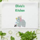 チーズエレファントマウスキッチンハンドタオル キッチンタオル (折り畳み)