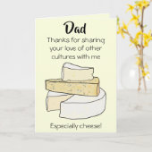 チーズカルテおもしろいリージョークパパ誕生日カード カード (黄色い花)
