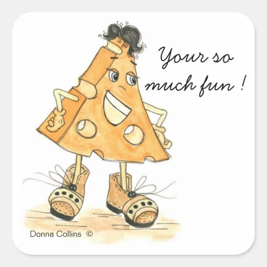 チーズガイのシール スクエアシール (正面)