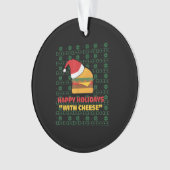 チーズクリスマスと幸せな休日 オーナメント (正面)