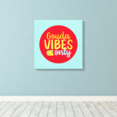 チーズグおもしろいウダビーブスオンリーレトロカラーアート キャンバスプリント (インサイチュ (ウッドフロア))