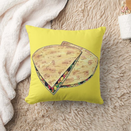 チーズケサディラスメキシコ食品前菜 クッション (ブランケット)