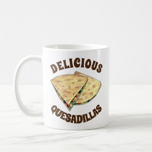 チーズケサディラスメキシコ食品前菜 コーヒーマグカップ (左)