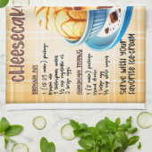 チーズケブラウニーレシピ キッチンタオル (折り畳み)