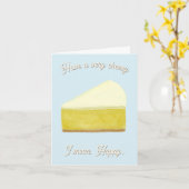 チーズケーキおもしろい誕生日カード カード (黄色い花)