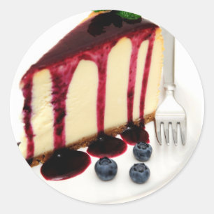 チーズケーキおよびブルーベリー ラウンドシール