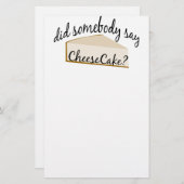 チーズケーキって誰か？ 便箋 (正面/裏面)