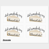 チーズケーキって誰か？ 長方形シール (シート)