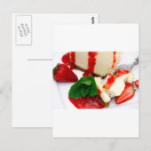 チーズケーキとイチゴ ポストカード (正面/裏面)