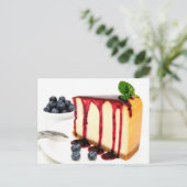 チーズケーキとブルーベリー ポストカード (スタンド正面)