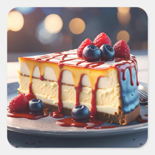 チーズケーキと果実 スクエアシール