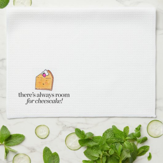 チーズケーキのための部屋が常にあります キッチンタオル (折り畳み)