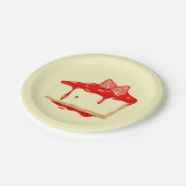 チーズケーキのアフタヌーンティーまたはモーニングティーパーティー ペーパープレート (アングル)