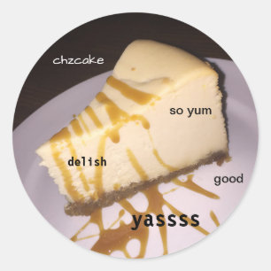 チーズケーキのミーム ラウンドシール
