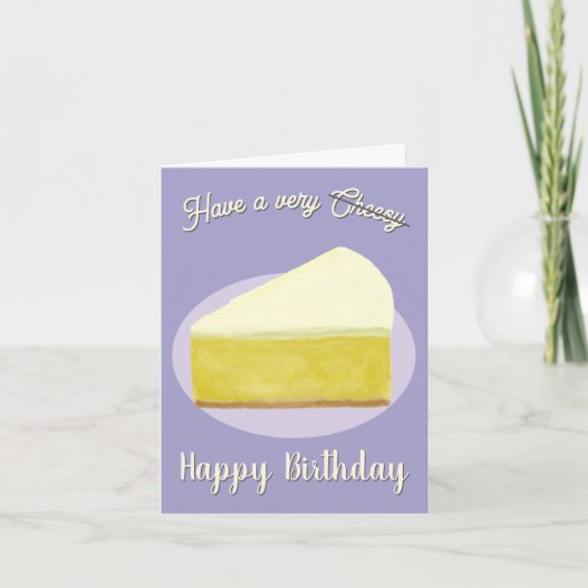 チーズケーキの面白い誕生日カード カード (正面)