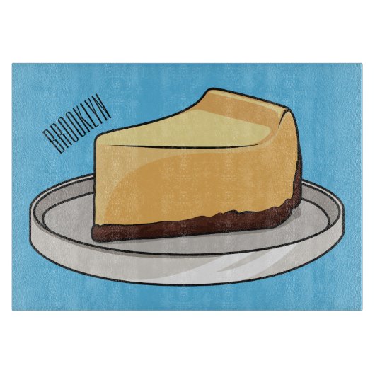 チーズケーキイラストレーション カッティングボード (正面)