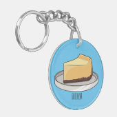 チーズケーキイラストレーション キーホルダー (正面左)