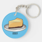 チーズケーキイラストレーション キーホルダー (裏面)