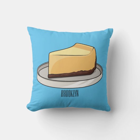 チーズケーキイラストレーション クッション (正面)