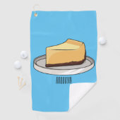 チーズケーキイラストレーション ゴルフタオル (インサイチュ)
