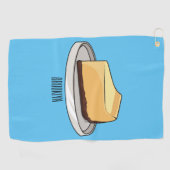 チーズケーキイラストレーション ゴルフタオル (横)