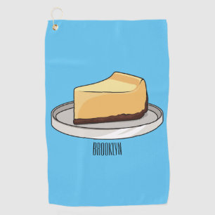 チーズケーキイラストレーション ゴルフタオル