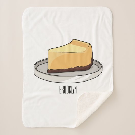 チーズケーキイラストレーション シェルパブランケット (正面)