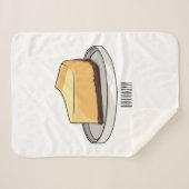 チーズケーキイラストレーション シェルパブランケット (正面(横))